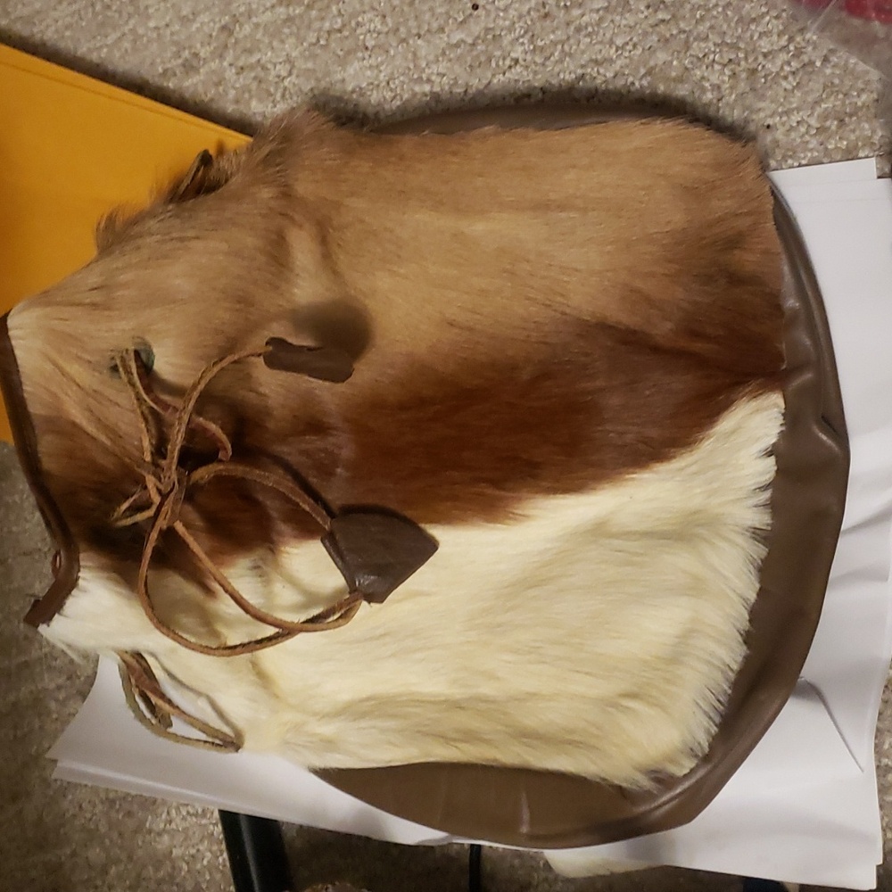 Vintage Deer fur and leather bag